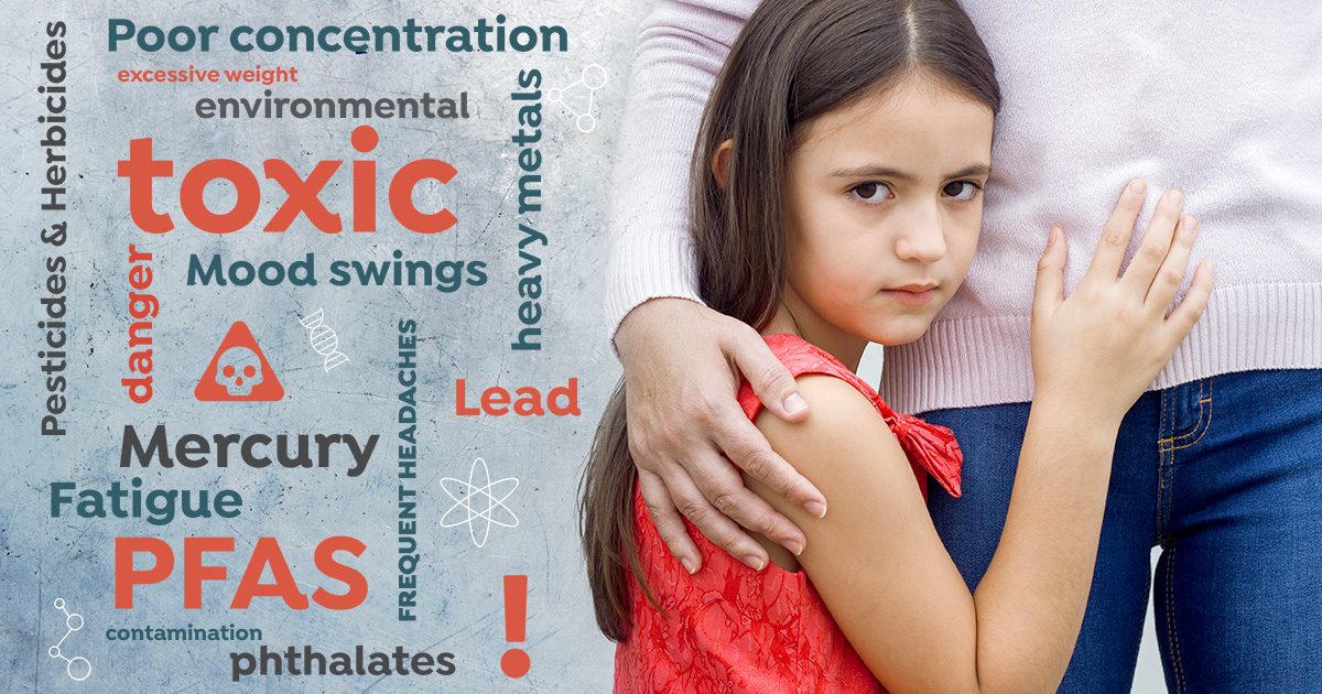 Young girl concerned about environmental toxins.